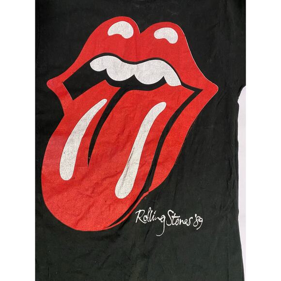 Vintage 1989 Rolling Stones Tour T-Shirt – Size Large, Single Stitch Made in USA - Picture 11 of 15